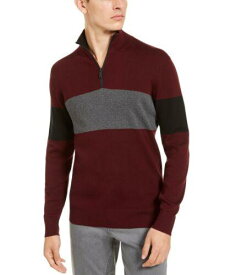 ディーケーエヌワイ DKNY Men's Mock Neck 1/4 Zip Pullover Sweater Purple Size Medium メンズ