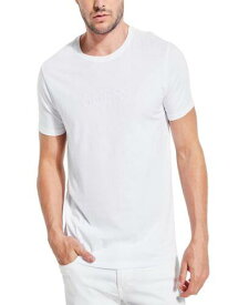ゲス GUESS Men's Embroidered Logo T-Shirt White Size X-Large メンズ