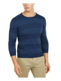 Tasso Elba Men's Rugby Boucle Sweater Blue Size 2 Extra Large メンズ