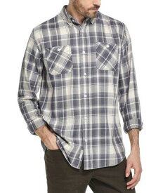 ウォータープルーフ Weatherproof Vintage Men's Button Front Flannel Plaid Shirt Beige Size Small メンズ