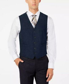 Ryan Seacrest Distinction Men's Suit Vest Button Up Blue Size X-Large メンズ