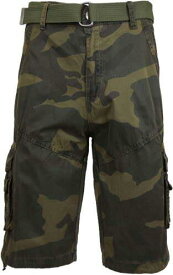 Galaxy by Harvic Men's Camo Cargo Shorts Green Size 34 メンズ