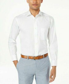 Club Room Men's Slim-Fit Pinpoint Solid Dress Shirt White Size 18-34-35 メンズ