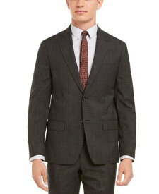 ディーケーエヌワイ DKNY Men's Modern-Fit Stretch Plaid Suit Separate Jacket Brown Size 48 メンズ