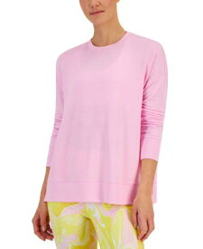 ID Ideology Women's Active Solid Crewneck Top Pink Size Small レディース