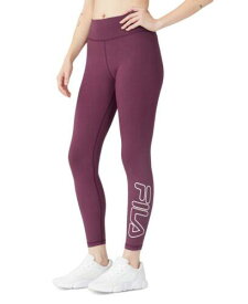 フィラ Fila Women's Strut Mid Rise Logo Leggings Red Size 7-8 レディース