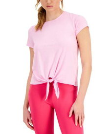 ID Ideology Women's Knot Front T-Shirt Pink Size Medium レディース