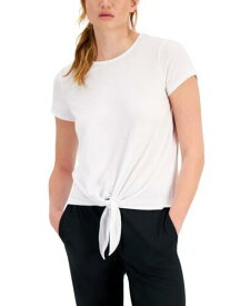 ID Ideology Women's Knot Front T-Shirt White Size X-Small レディース