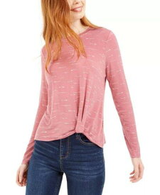 Self Esteem Women's Knit Printed Pullover Top Pink Size Small レディース