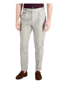 TASSO ELBA Mens Fashion Beige Pleated Tapered Classic Fit Stretch Pants 38W/ 30L メンズ