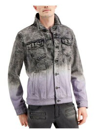 INC Mens Gray Ombre Denim Button Down Jacket S メンズ
