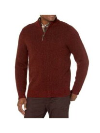 ペンドルトン PENDLETON Mens Red Mock Neck Quarter-Zip Pullover Sweater L メンズ