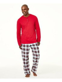 FAMILY PJs Mens Red Top Long Sleeve Straight leg Pants Pajamas XL メンズ
