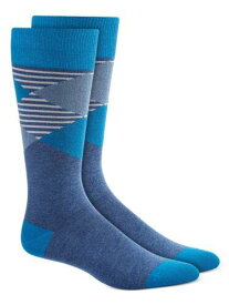 ALFATECH BY ALFANI Mens Navy Rayon Seamless Casual Crew Socks 7-12 メンズ