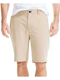 ノーティカ NAUTICA Mens Beige Flat Front Straight Fit Stretch Shorts 38W メンズ