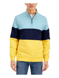CLUBROOM Mens Yellow Color Block Athletic Fit Quarter-Zip Casual Shirt XXL メンズ