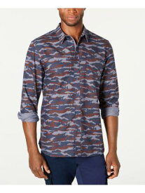 AMERICAN RAG Mens Navy Printed Collared Classic Fit Woven Dress Shirt XS メンズ