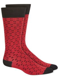 ALFATECH BY ALFANI Mens Red Rayon Moisture Wicking Casual Crew Socks 7-12 メンズ