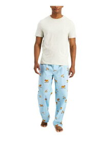 CLUBROOM Mens Skating Bulldog Blue T-Shirt Top Straight leg Pants Pajamas N/A S メンズ