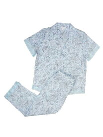 CHARTER CLUB Intimates Light Blue Chest Pocket Piping Trim Pajama Top L レディース