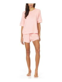 CHRISTIAN SIRIANO Womens Pink Short Sleeve Top and Shorts Pajamas XL レディース