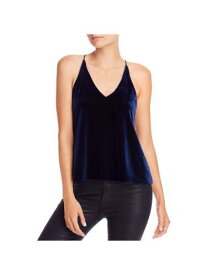 AQUA Womens Navy Spaghetti Strap V Neck Tank Top Size: XS レディース