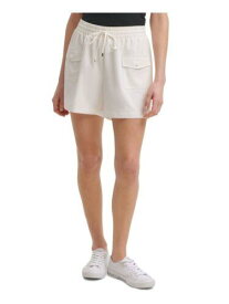 カルバンクライン CALVIN KLEIN Womens White Pocketed Pull-on Drawstring Waist Lined Shorts XL レディース