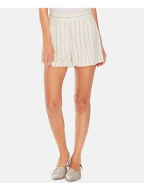 ヴィンス VINCE CAMUTO Womens Beige Mid Rise Pinstripe Shorts Size: 14 レディース