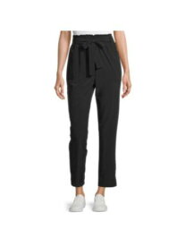 COUNTERPARTS Womens Black Belted Gathered High Waist Pants Petites PXL レディース