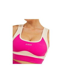 ゲス GUESS Intimates Pink Compression Cutouts at back Square neckline Sports Bra XL レディース
