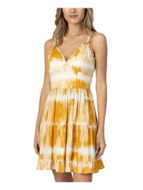 SPEECHLESS Womens Gold Spaghetti Strap V Neck Short Dress XL レディース