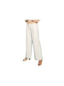 ADRIANNA PAPELL Womens White Stretch Embellished Zippered Formal Pants 2 レディース