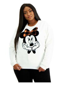 HYBRID APPAREL Womens White Fleece Ribbed Long Sleeve Crew Neck Sweater Plus 2X レディース