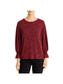 ステイタス STATUS BY CHENAULT Womens Burgundy Long Sleeve Wear To Work Sweater XS レディース