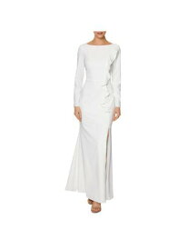 LAUNDRY Womens White Long Sleeve Boat Neck Full-Length Formal Sheath Dress 0 レディース