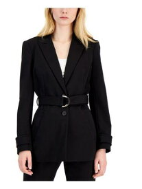 ドナキャランニューヨーク DONNA KARAN NEW YORK Womens Black Lined Lapels 2 Closure Blazer Jacket 4 レディース