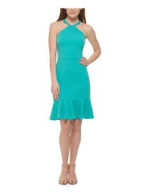 ヴィンス VINCE CAMUTO Womens Turquoise Cutout Back Lined Sleeveless Sheath Dress 8 レディース