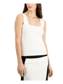 ドナキャランニューヨーク DONNA KARAN NEW YORK Womens White Unlined Camisole Sleeveless Crop Top XS レディース