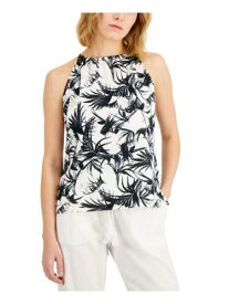 ドナキャランニューヨーク DONNA KARAN NEW YORK Womens White Tie Unlined Vented Hem Sleeveless Top XS レディース