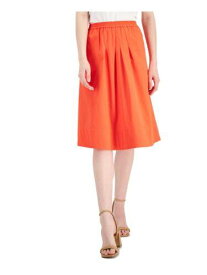 ドナキャランニューヨーク DONNA KARAN NEW YORK Womens Orange Lined Elastic Waist Pull On Skirt XS レディース