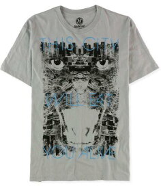 Hybrid Mens This City Will Eat You Alive Graphic T-Shirt Grey Large メンズ