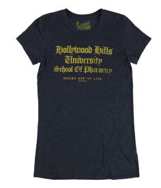 Local Celebrity Womens Hollywood Hills School Of Pharmacy Graphic T-Shirt navy L レディース