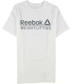 リーボック Reebok Mens Weightlifting Graphic T-Shirt White Medium メンズ