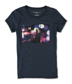Aeropostale Womens NY City Lights Graphic T-Shirt Grey X-Small レディース