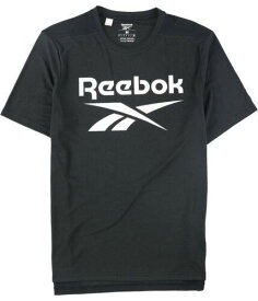 リーボック Reebok Mens Lightweight Graphic T-Shirt Black Medium メンズ