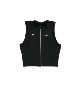 リーボック Reebok Womens Wide Cropped Tank Top Black Small レディース