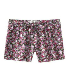 Aeropostale Womens Floral Print Waistie Casual Mini Shorts レディース