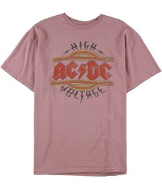 ジャンクフード Junk Food Mens ACDC High Voltage Graphic T-Shirt Pink Small メンズ