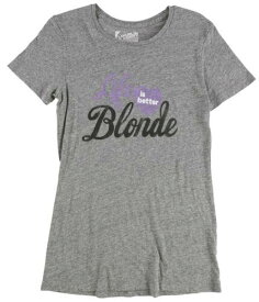 Local Celebrity Womens Life Is Better Blonde Graphic T-Shirt Grey Medium レディース