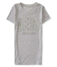 Aeropostale Womens Athletic Dept. Embellished T-Shirt Grey X-Small レディース